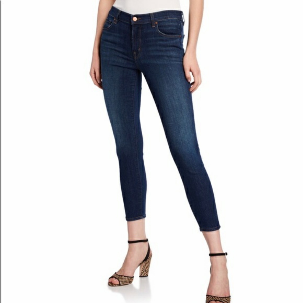 J Brand 28 Capri Dark Skinny Jeans